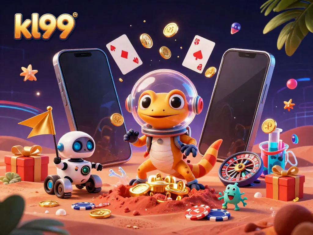 Experience the thrill of kl99 through a Martian gecko discovering a hidden casino in stunning detail.