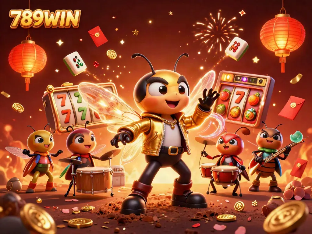 Experience the thrilling excitement of 789WIN with vibrant casino-themed elements in a captivating scene.