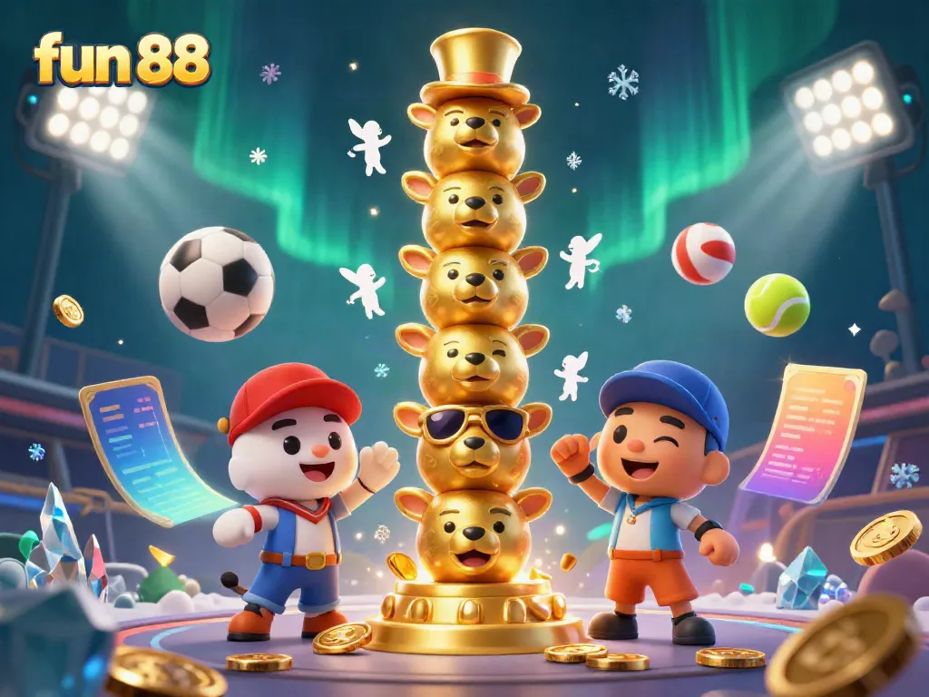 Experience thrilling gameplay at fun 88 with a vibrant scene featuring dynamic sports elements and engaging characters.