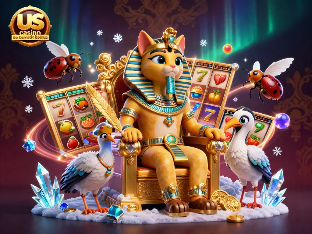 Experience the excitement of the us casino no deposit bonus with a vibrant 3D casino illustration.