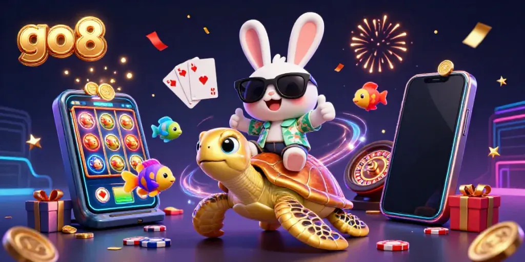 Experience the exciting atmosphere of go 8 casino with colorful characters and vibrant game elements.