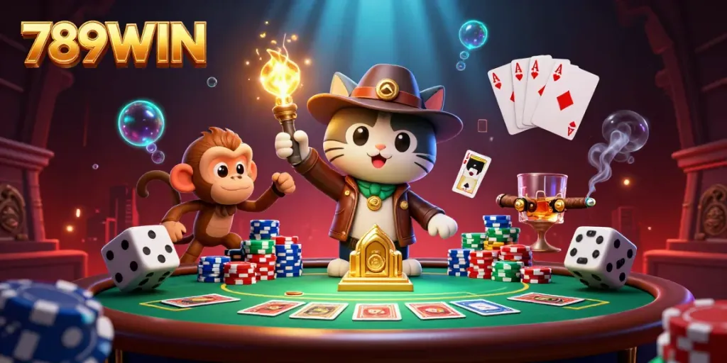 Engage with the thrilling world of 789WIN as an archaeologist cat discovers treasures and casino artifacts.