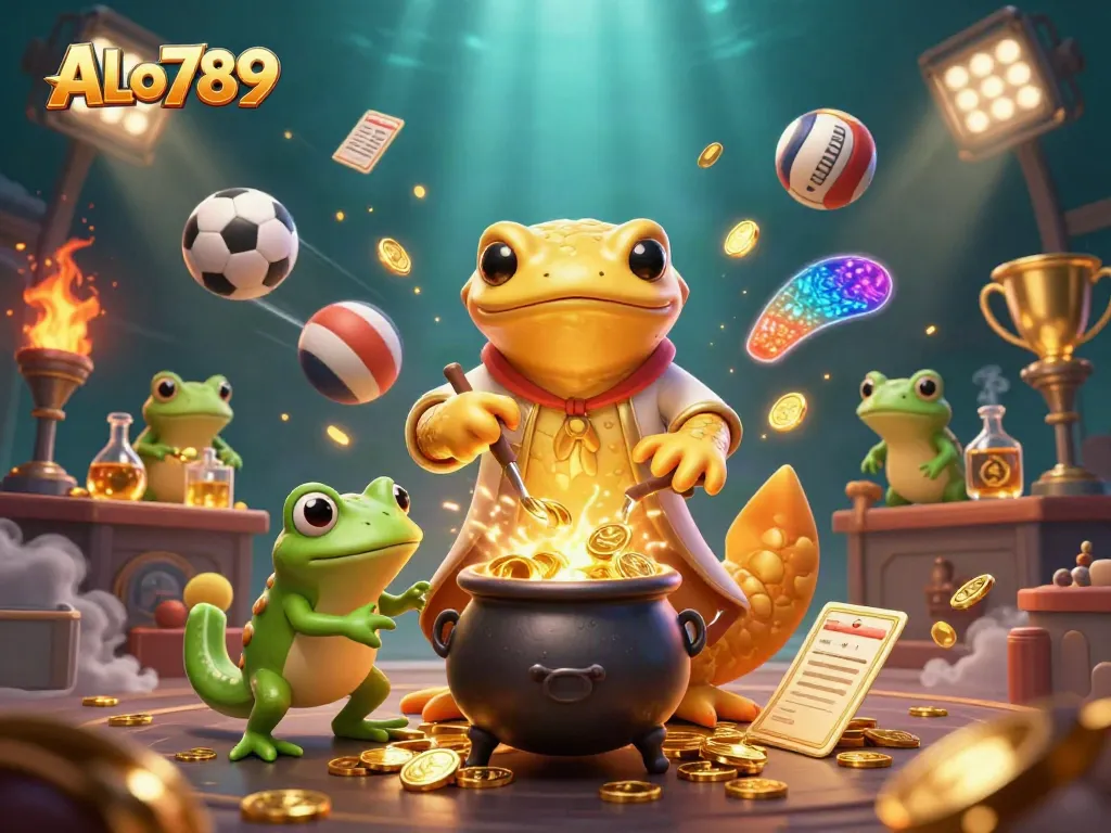 Experience thrilling ALo789 action with a golden salamander alchemist in a vibrant gambling scene.